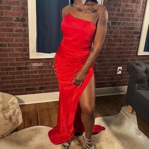 Leave Him On Red Fashion Nova Dress